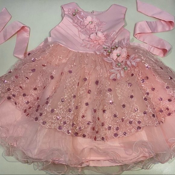 Birthday princess formal dress sparkly embroidered - Picture 4 of 9